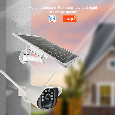 太陽保安用カメラの屋外の無線電池式1080p家のWiFiのスポットライト色の夜間視界IP66 PTZのカメラ